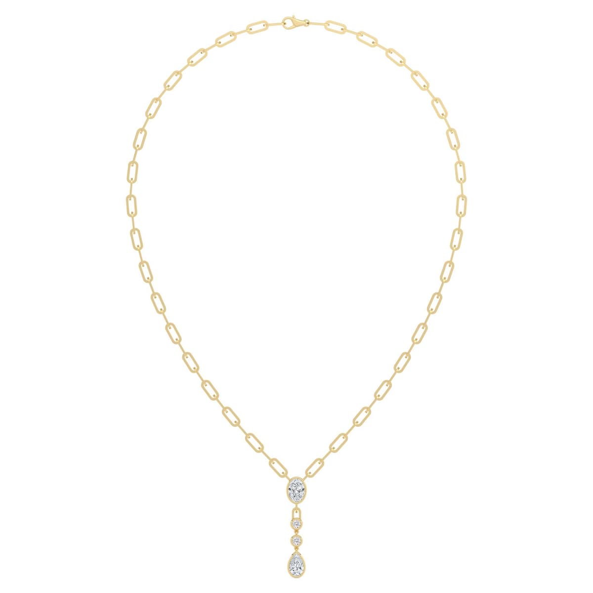 14K Yellow Gold Lab Grown Diamond NECKLACE 1.98 ctw SJN08495-2.00CT-18IN