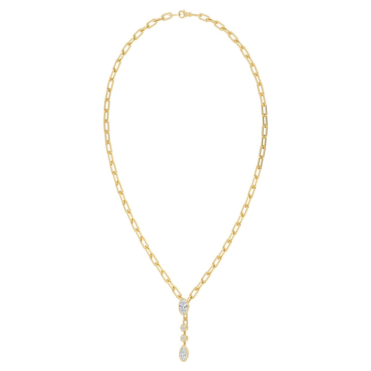 14K Yellow Gold Lab Grown Diamond NECKLACE 1.98 ctw SJN08495-2.00CT-18IN
