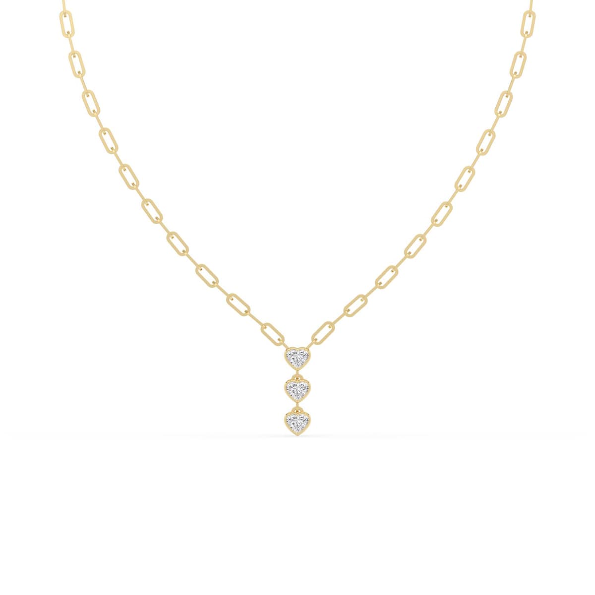 14K Yellow Gold Lab Grown Diamond NECKLACE 2.18 ctw SJN08500HT-2.15CT-18IN