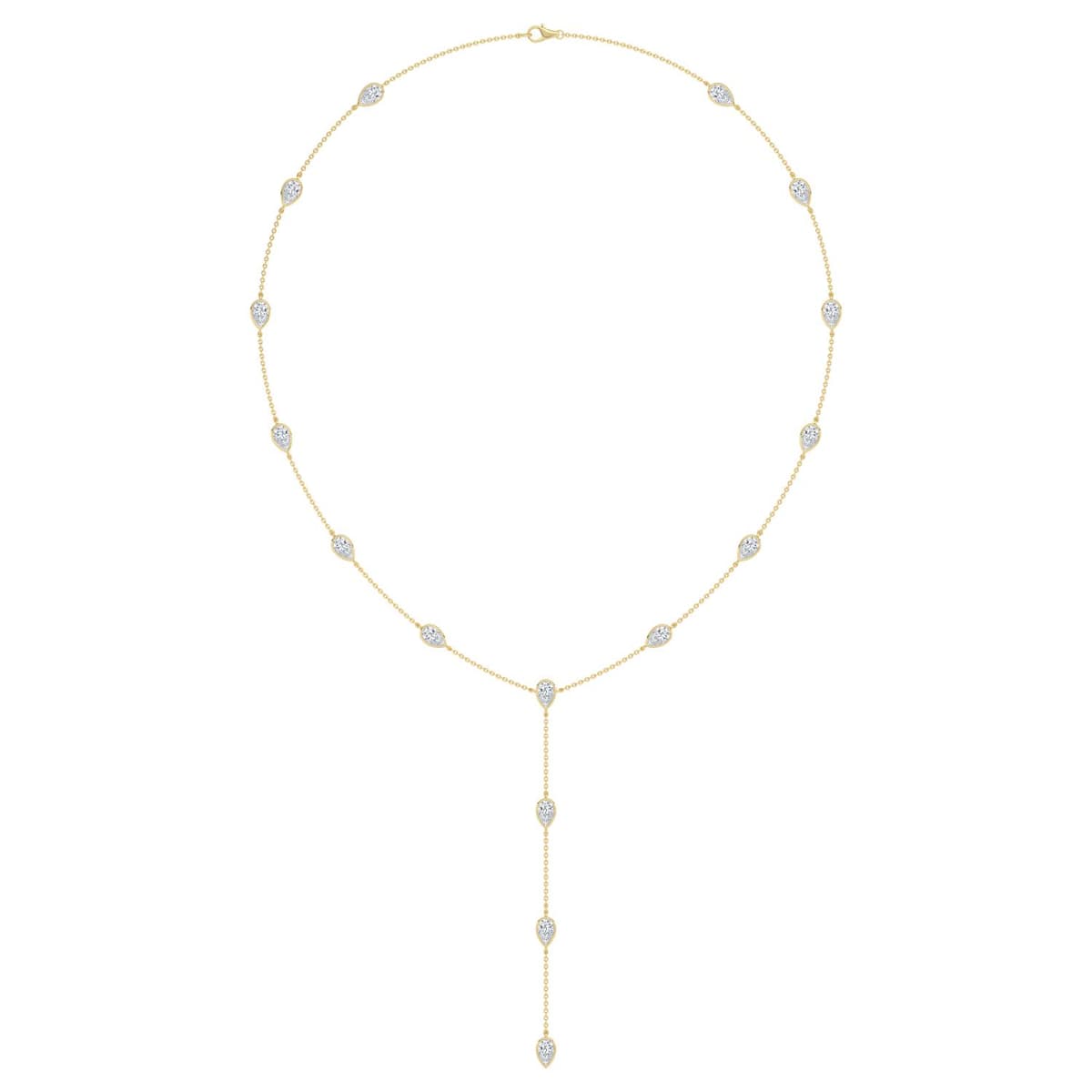 14K Yellow Gold Lab Grown Diamond NECKLACE 4.83 ctw SJN08538PE-4.83CT-16IN