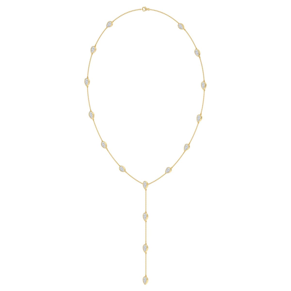 14K Yellow Gold Lab Grown Diamond NECKLACE 4.83 ctw SJN08538PE-4.83CT-16IN
