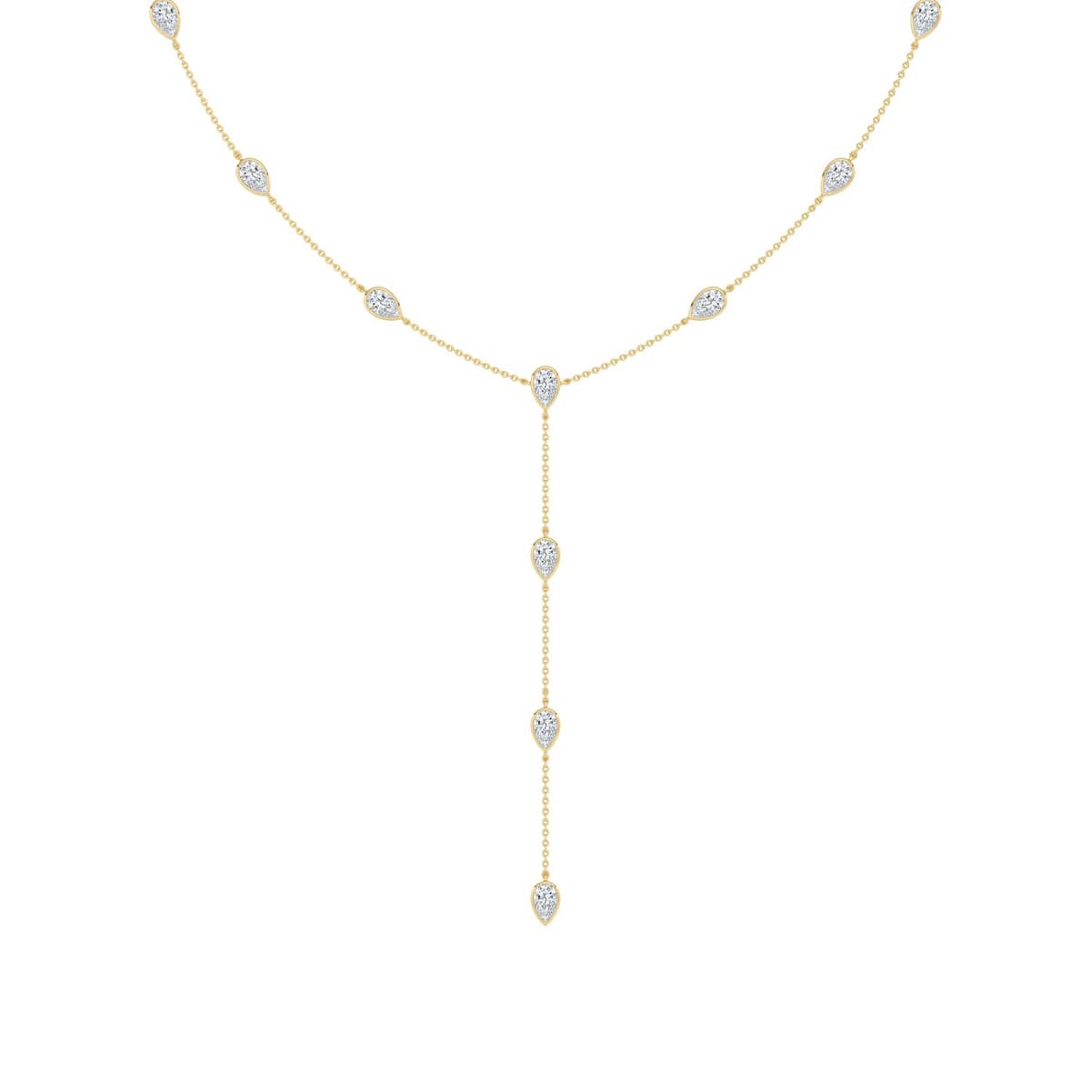 14K Yellow Gold Lab Grown Diamond NECKLACE 4.83 ctw SJN08538PE-4.83CT-16IN