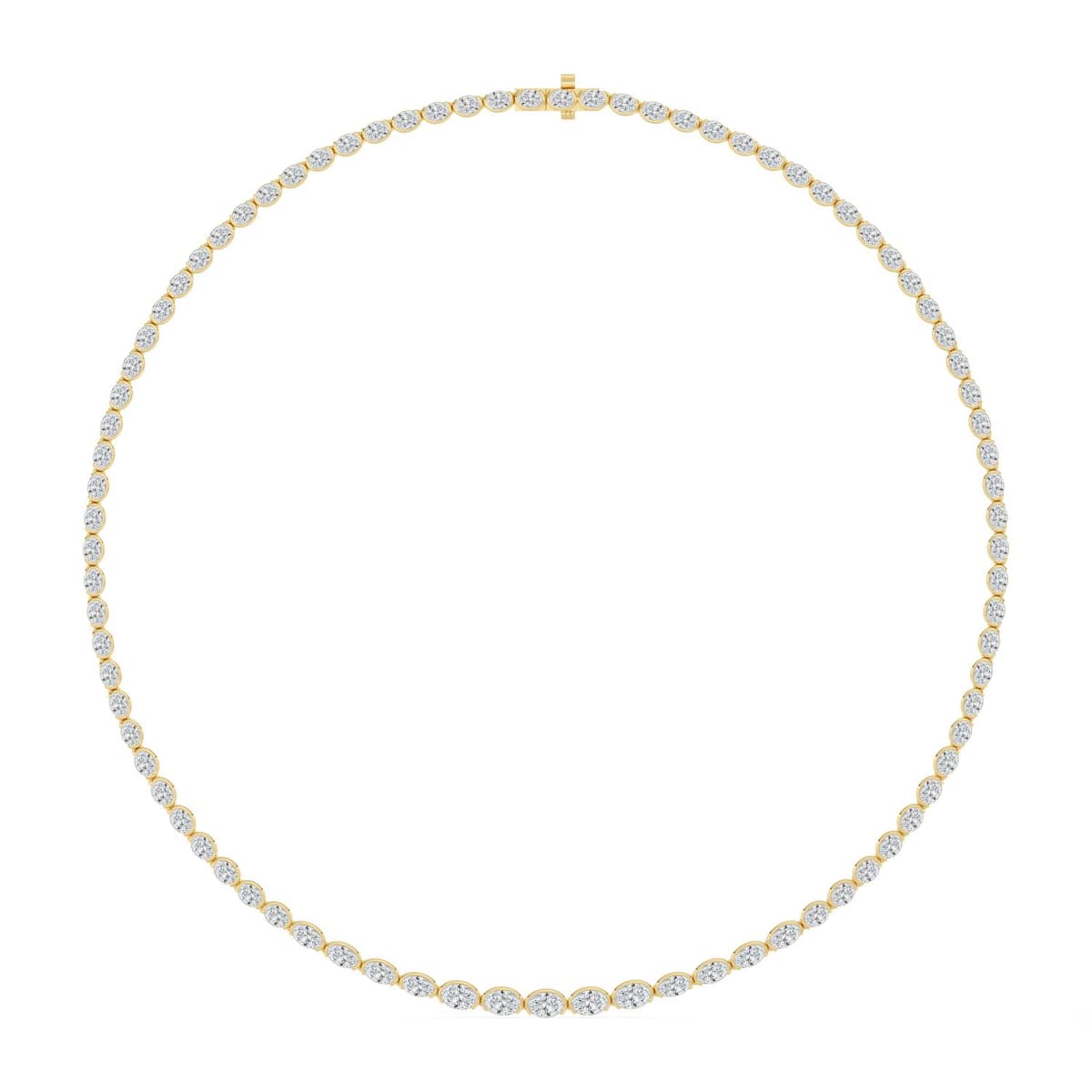 14K Yellow Gold Lab Grown Diamond NECKLACE 11.73 ctw SJN08540OV-12.33CT-16IN