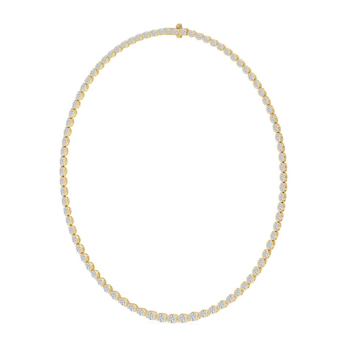 14K Yellow Gold Lab Grown Diamond NECKLACE 11.73 ctw SJN08540OV-12.33CT-16IN
