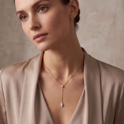 14K Yellow Gold Lab Grown Diamond NECKLACE 1.52 ctw SJN08544MQ-1.00CT-16IN