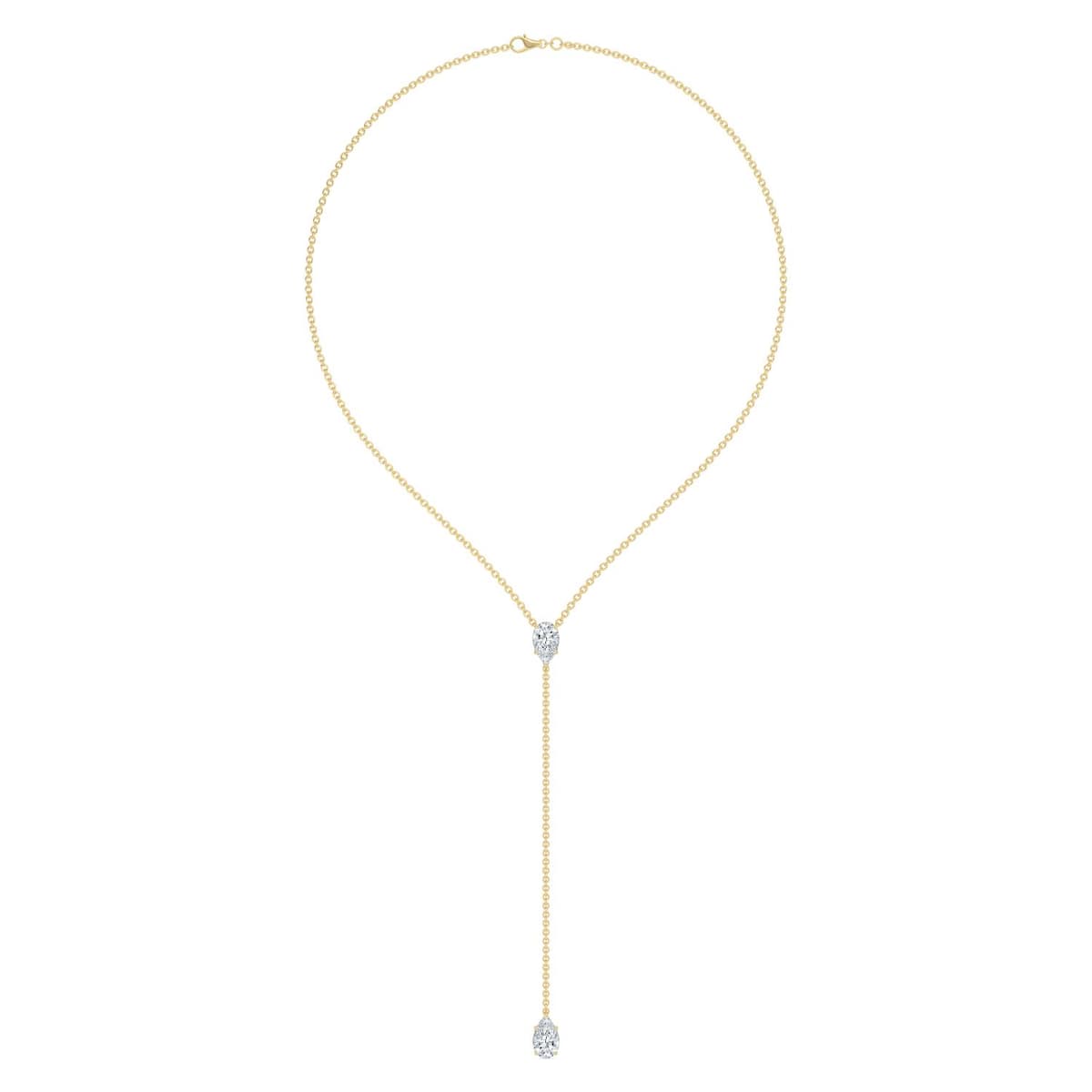 14K Yellow Gold Lab Grown Diamond NECKLACE 2.00 ctw SJN08545PE-2.00CT-14IN