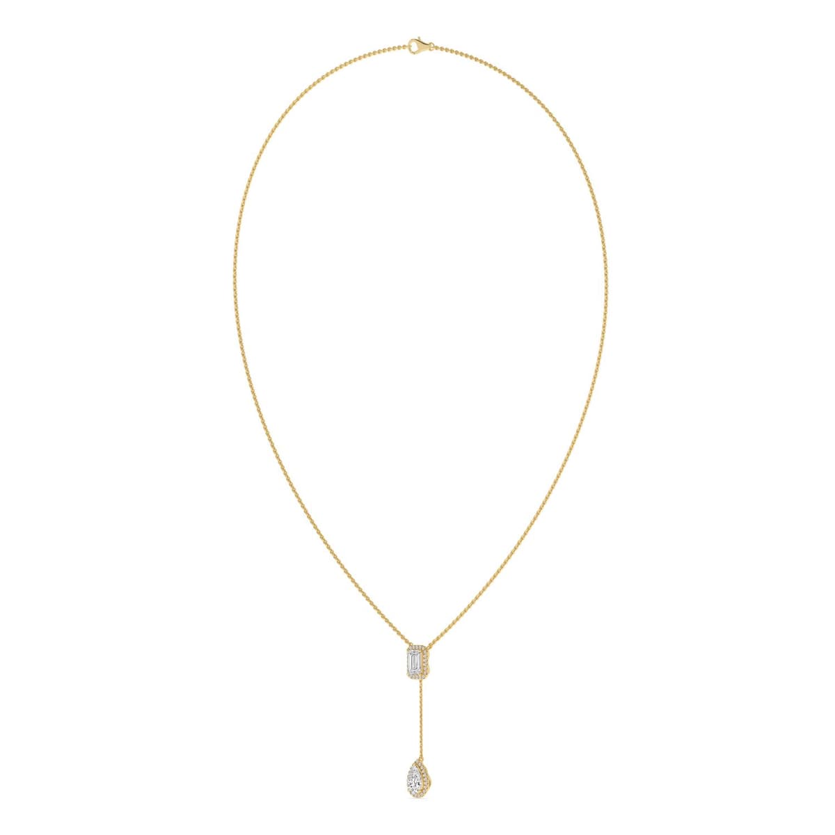 14K Yellow Gold Lab Grown Diamond NECKLACE 2.01 ctw SJN08546EMPE-1.75CT