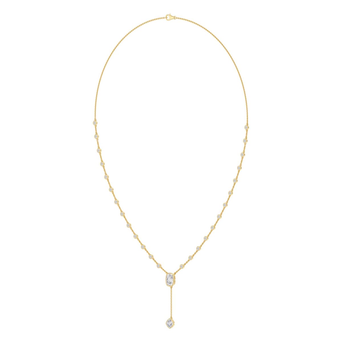 14K Yellow Gold Lab Grown Diamond NECKLACE 2.44 ctw SJN08569CU-1.00CT-16IN
