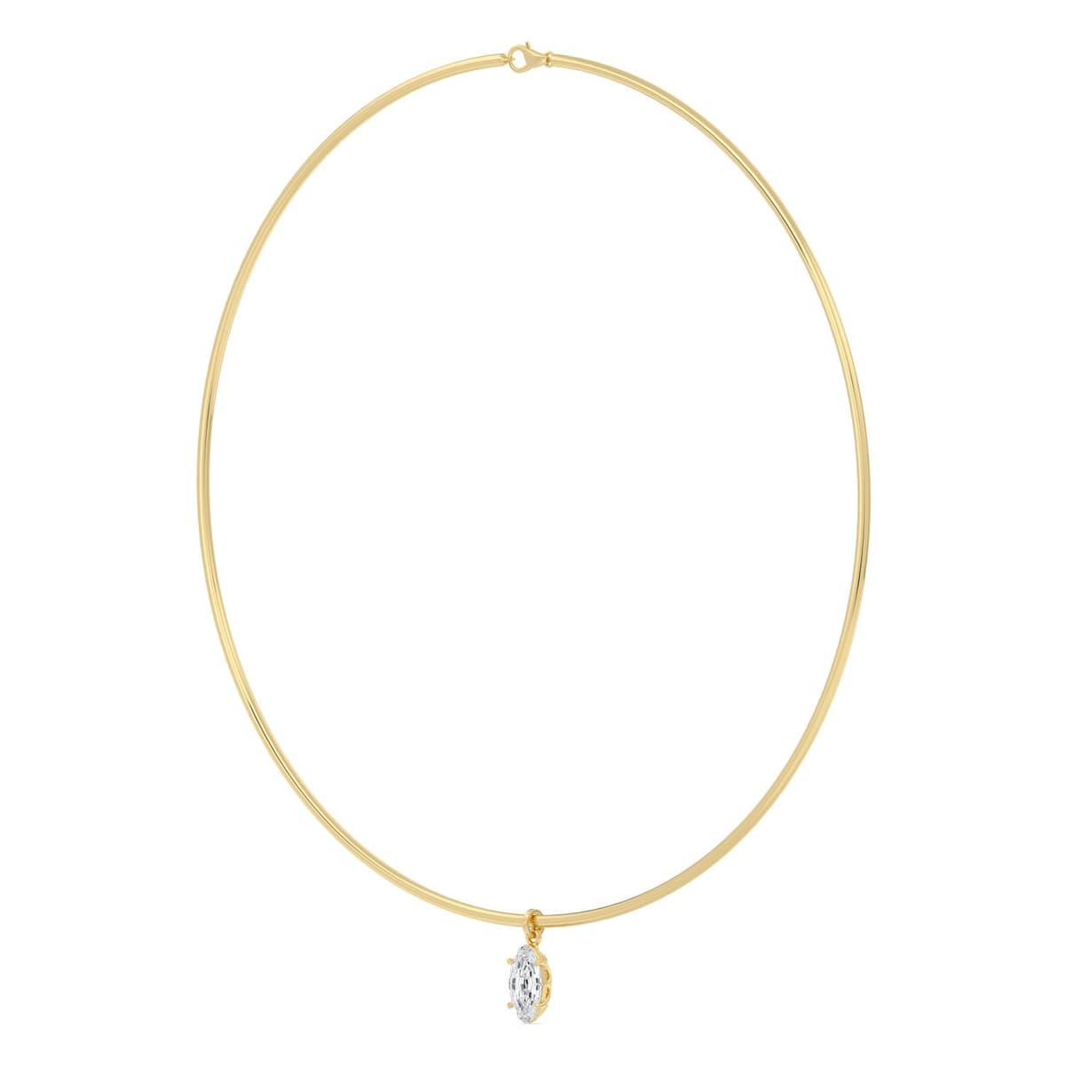 14K Yellow Gold Lab Grown Diamond NECKLACE 2.00 ctw SJN08576LSOV-2.00CT-16IN