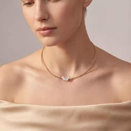 14K Yellow Gold Lab Grown Diamond NECKLACE 3.00 ctw SJN08579PEMQ-3.00CT-16IN