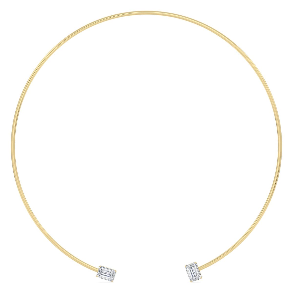 14K Yellow Gold Lab Grown Diamond NECKLACE 4.00 ctw SJN08580EM-4.00CT-16IN