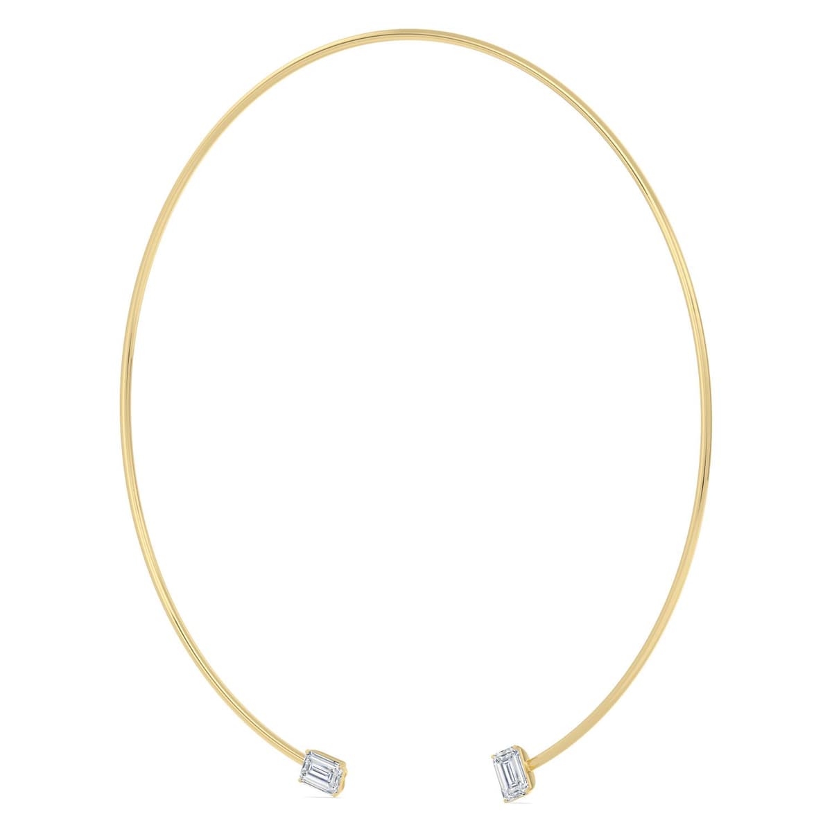 14K Yellow Gold Lab Grown Diamond NECKLACE 4.00 ctw SJN08580EM-4.00CT-16IN