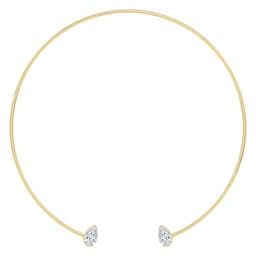 14K Yellow Gold Lab Grown Diamond NECKLACE 4.00 ctw SJN08581PE-4.00CT-16IN