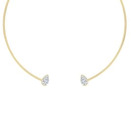 14K Yellow Gold Lab Grown Diamond NECKLACE 4.00 ctw SJN08581PE-4.00CT-16IN