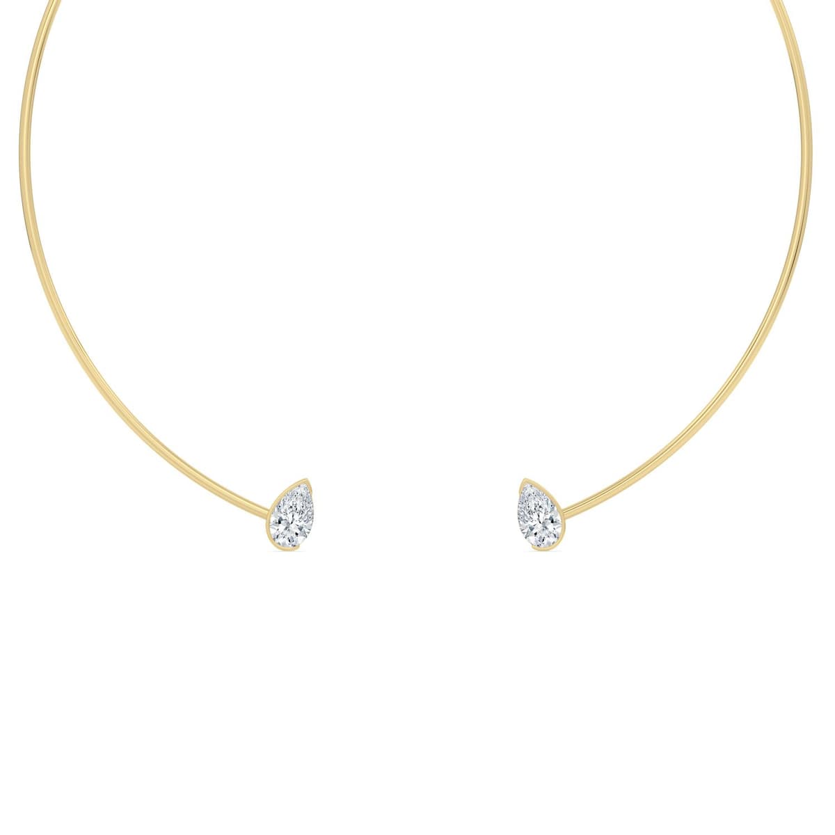 14K Yellow Gold Lab Grown Diamond NECKLACE 4.00 ctw SJN08581PE-4.00CT-16IN
