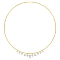 14K Yellow Gold Lab Grown Diamond NECKLACE 5.07 ctw SJN08584PE-1.00CT-16IN