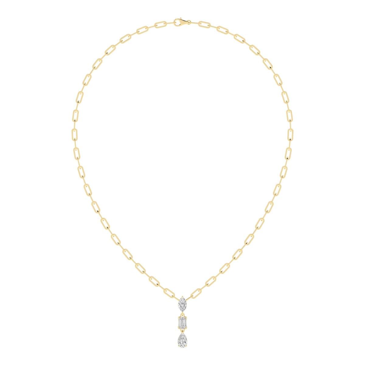 14K Yellow Gold Lab Grown Diamond NECKLACE 2.84 ctw SJN08651-2.75CT-18IN