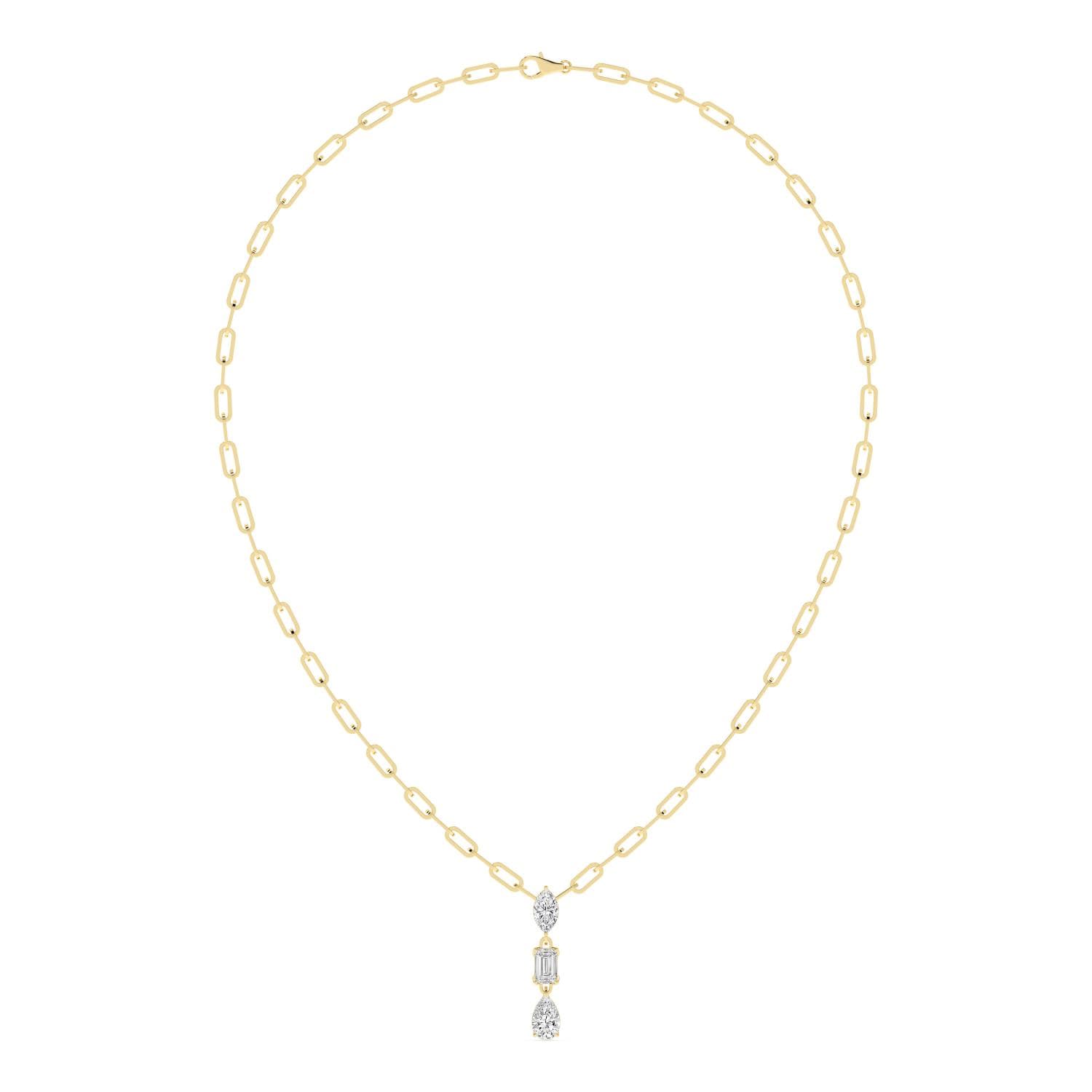 14K Yellow Gold Lab Grown Diamond NECKLACE 2.84 ctw SJN08651-2.75CT-18IN