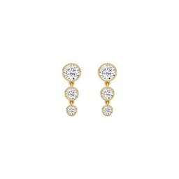 14K Yellow Gold Lab Grown Diamond EARRINGS 1.55 ctw SJNSE13680-1.63CT