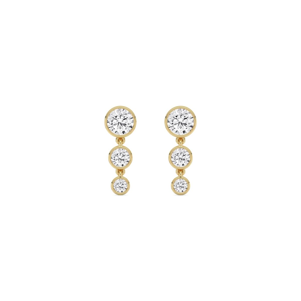 14K Yellow Gold Lab Grown Diamond EARRINGS 1.55 ctw SJNSE13680-1.63CT