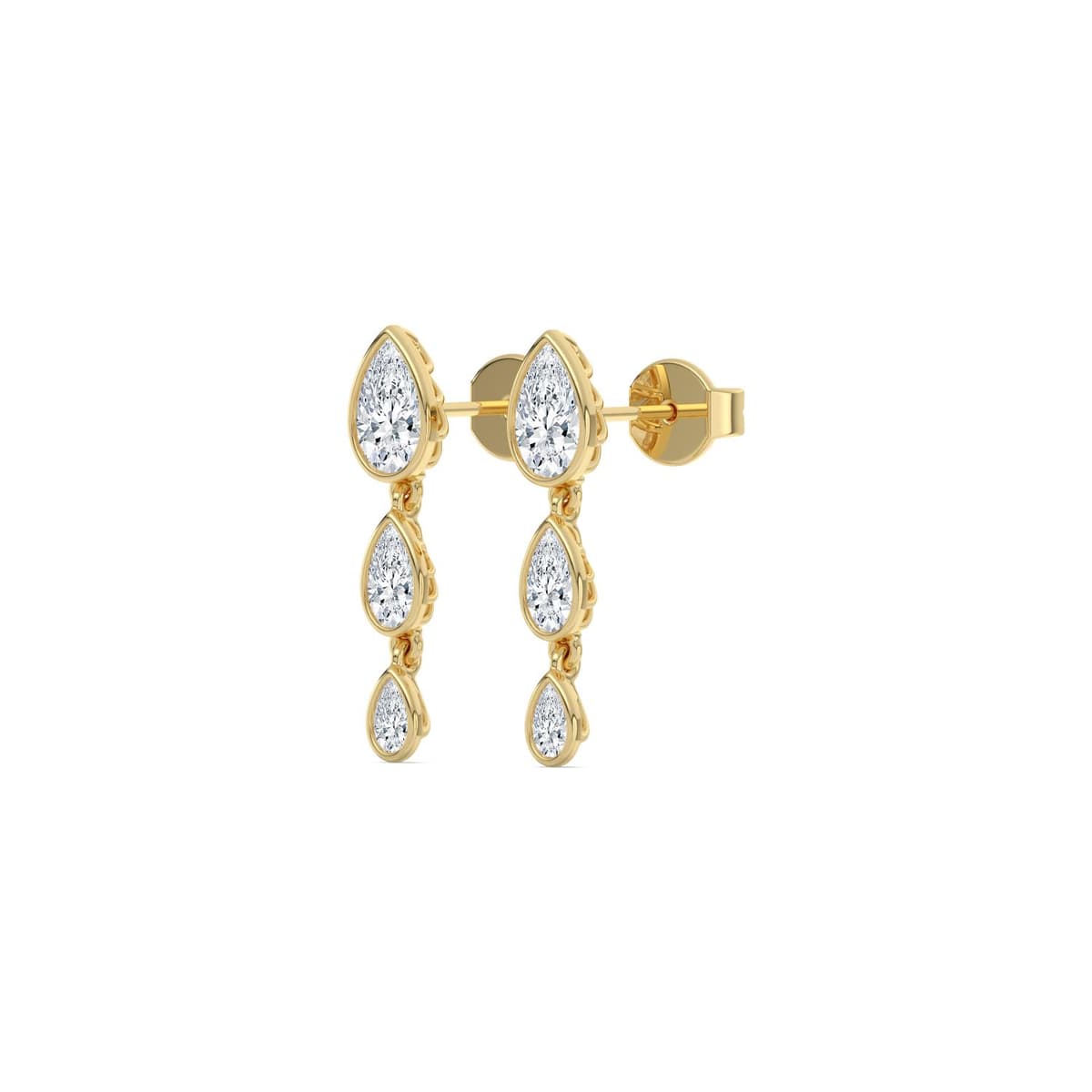 14K Yellow Gold Lab Grown Diamond EARRINGS 1.76 ctw SJNSE13681-1.70CT