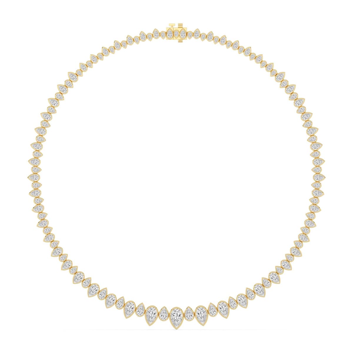 14K Yellow Gold Lab Grown Diamond NECKLACE 19.26 ctw SJNSN13681-19.15CT-16IN