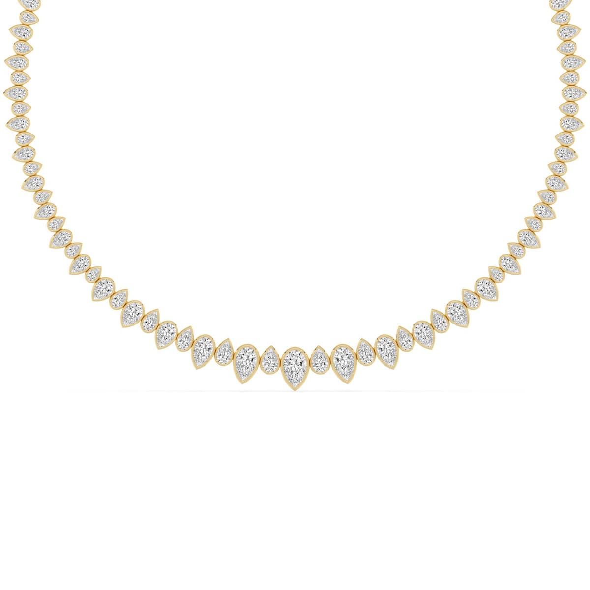 14K Yellow Gold Lab Grown Diamond NECKLACE 19.26 ctw SJNSN13681-19.15CT-16IN