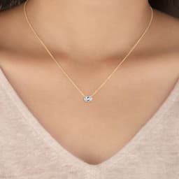 14K Yellow Gold Lab Grown Diamond PENDANT 0.70 ctw SJP31603OV-0.75CT