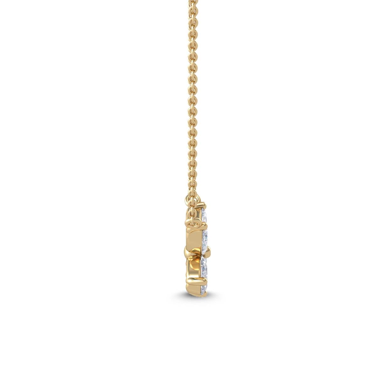 14K Yellow Gold Lab Grown Diamond PENDANT 0.44 ctw SJP31606-0.50CT