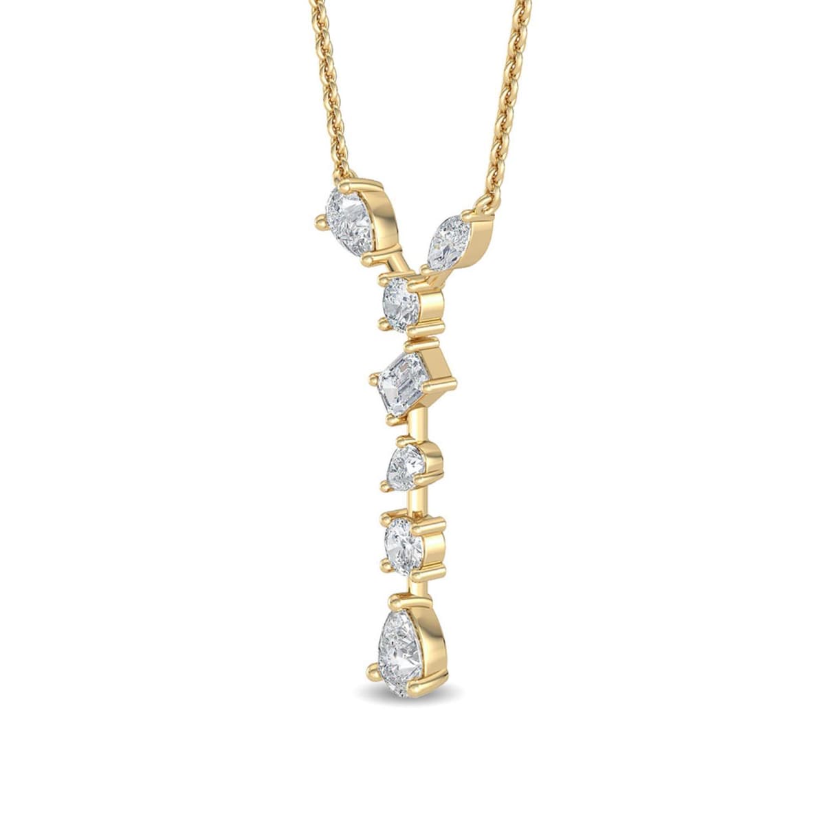 14K Yellow Gold Lab Grown Diamond PENDANT 0.62 ctw SJP31702MS-0.63CT