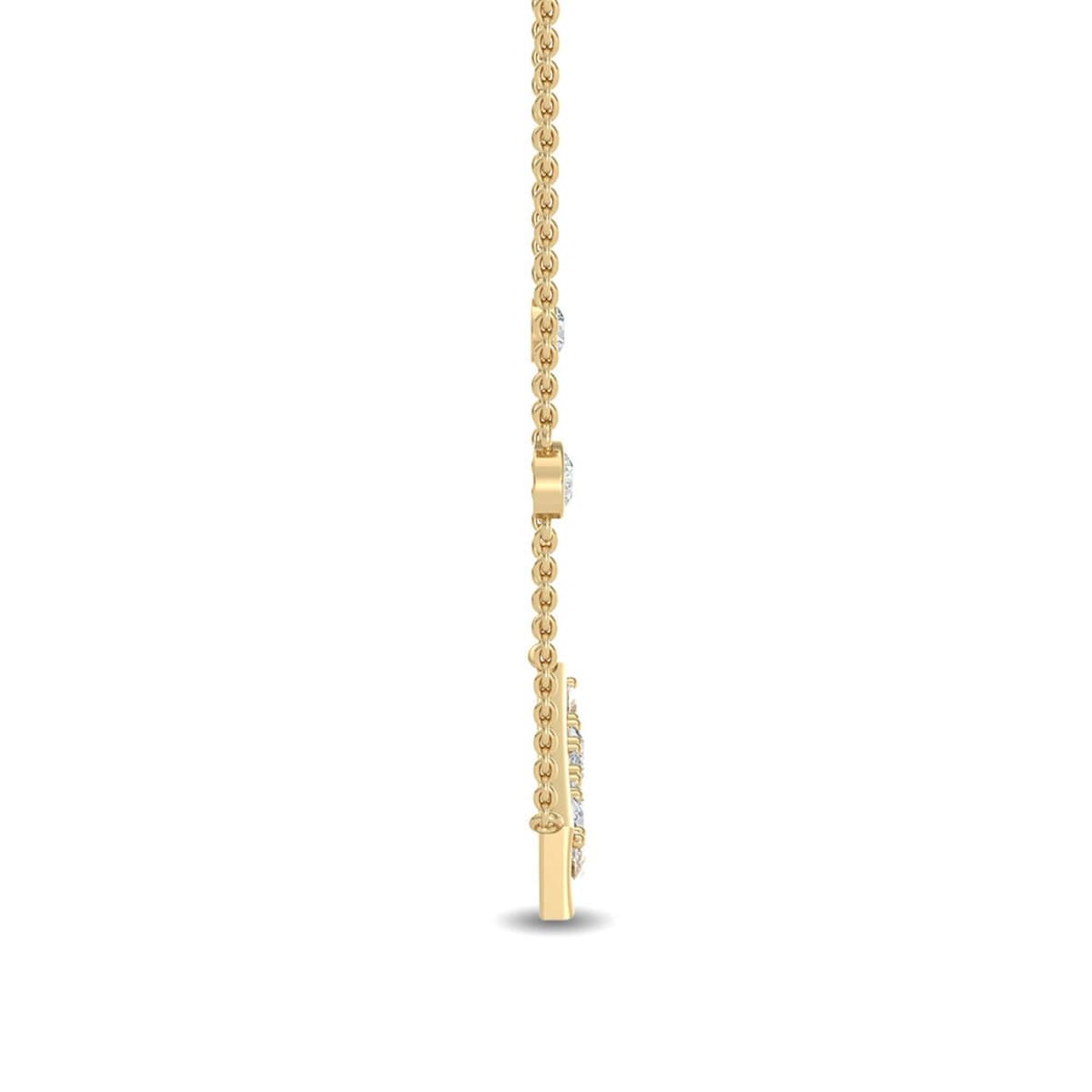 14K Yellow Gold Lab Grown Diamond PENDANT 0.59 ctw SJP31705MS-0.63CT