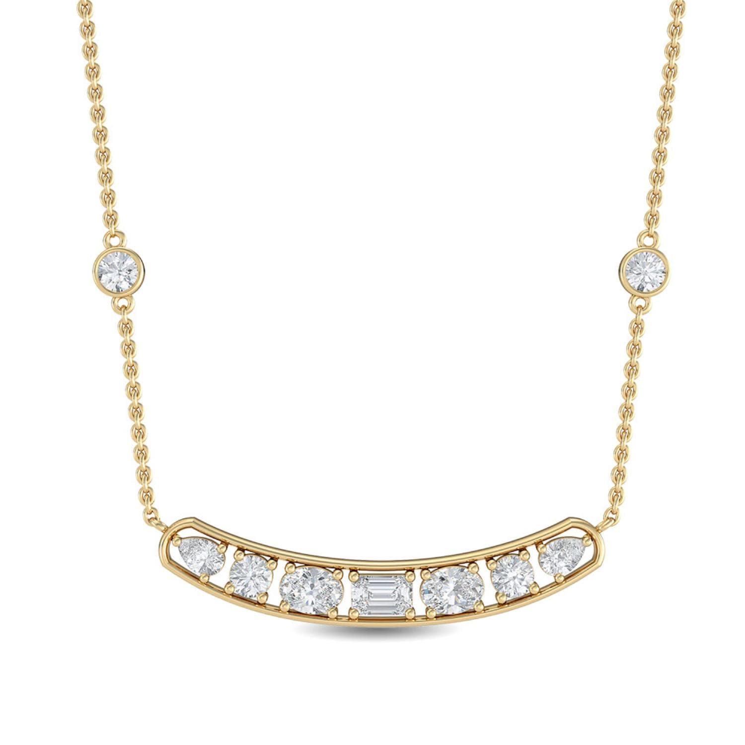 14K Yellow Gold Lab Grown Diamond PENDANT 0.67 ctw SJP31706MS-0.68CT