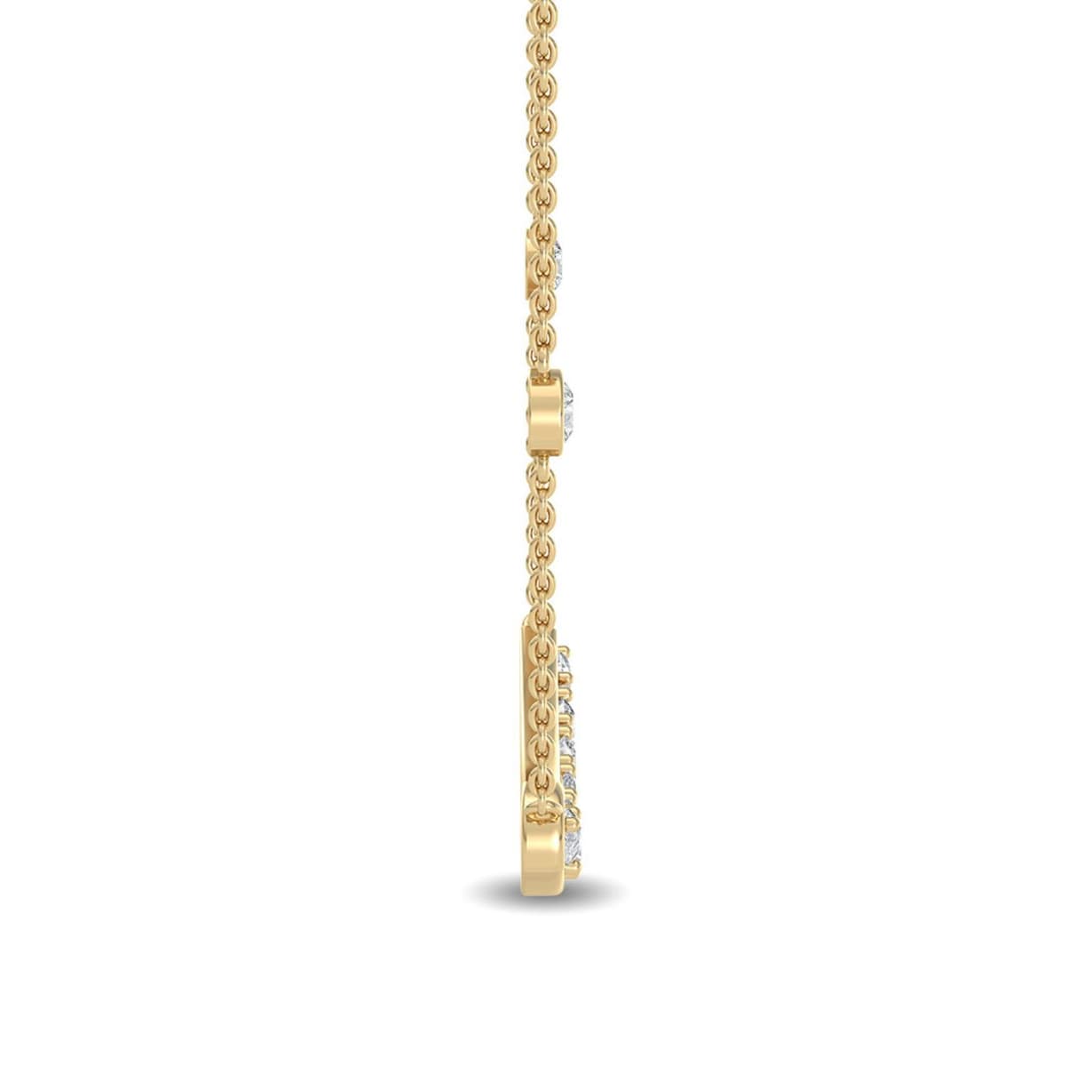 14K Yellow Gold Lab Grown Diamond PENDANT 0.67 ctw SJP31706MS-0.68CT