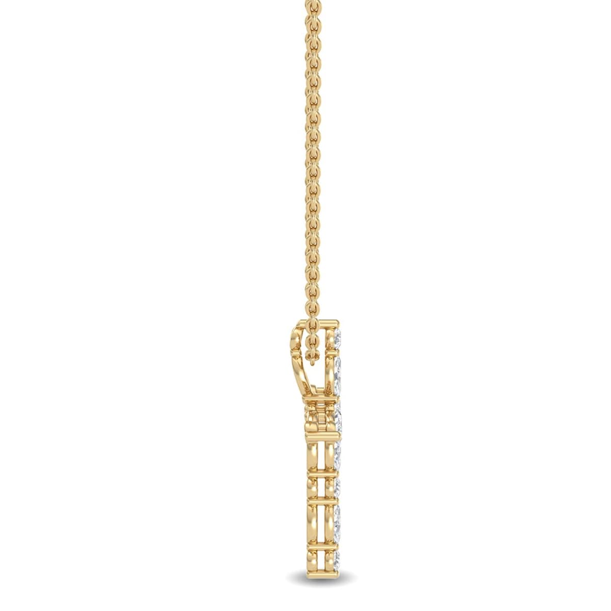 14K Yellow Gold Lab Grown Diamond PENDANT 0.55 ctw SJP31838-0.50CT