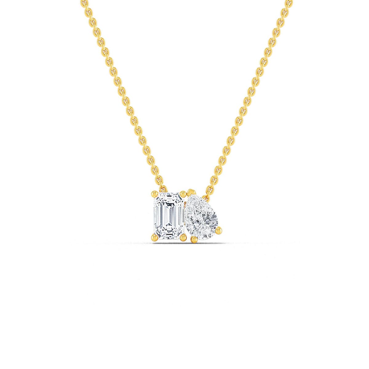 14K Yellow Gold Lab Grown Diamond PENDANT 0.91 ctw SJP31909EMPE-0.88CT