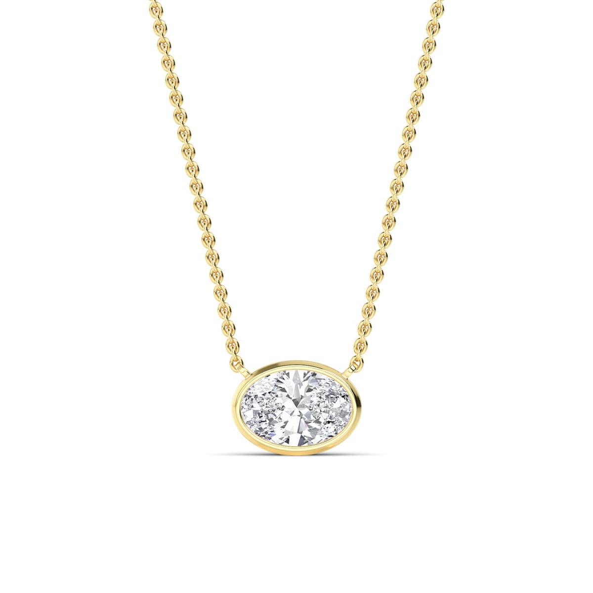 14K Yellow Gold Lab Grown Diamond PENDANT 2.00 ctw SJP32422OV-2.00CT