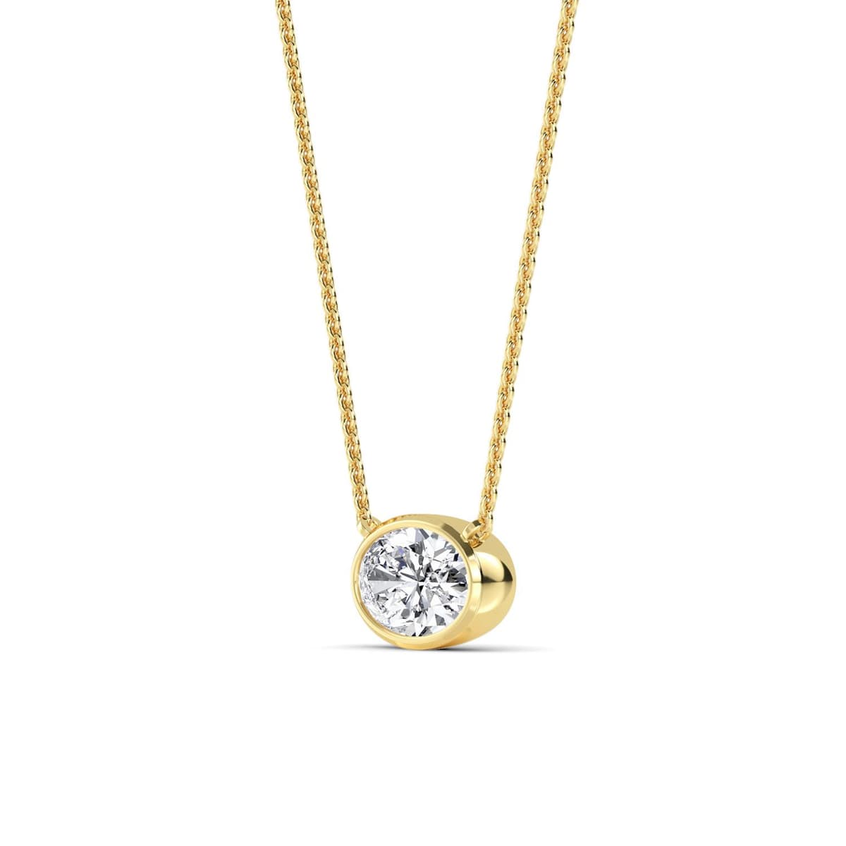 14K Yellow Gold Lab Grown Diamond PENDANT 2.00 ctw SJP32422OV-2.00CT