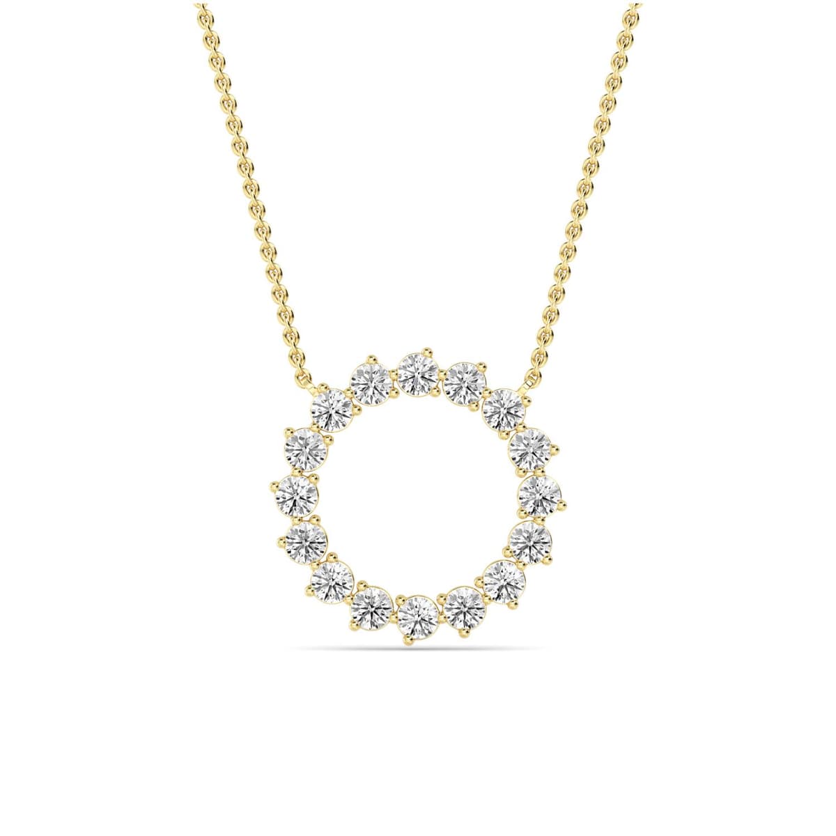 14K Yellow Gold Lab Grown Diamond PENDANT 1.04 ctw SJP32457-1.10CT