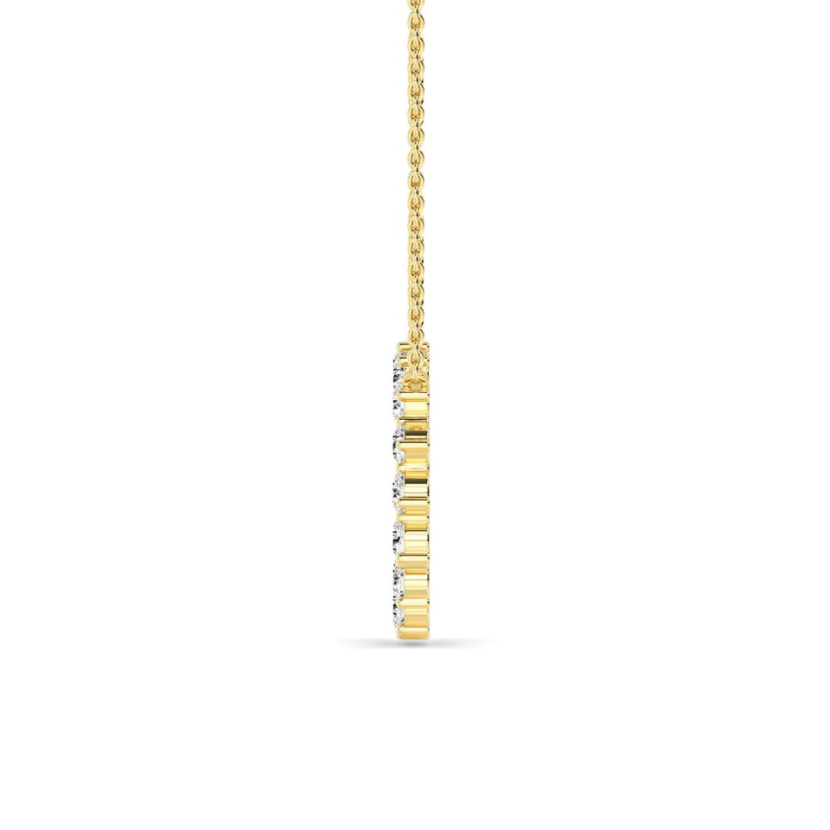 14K Yellow Gold Lab Grown Diamond PENDANT 1.04 ctw SJP32457-1.10CT