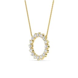 14K Yellow Gold Lab Grown Diamond PENDANT 1.04 ctw SJP32457-1.10CT
