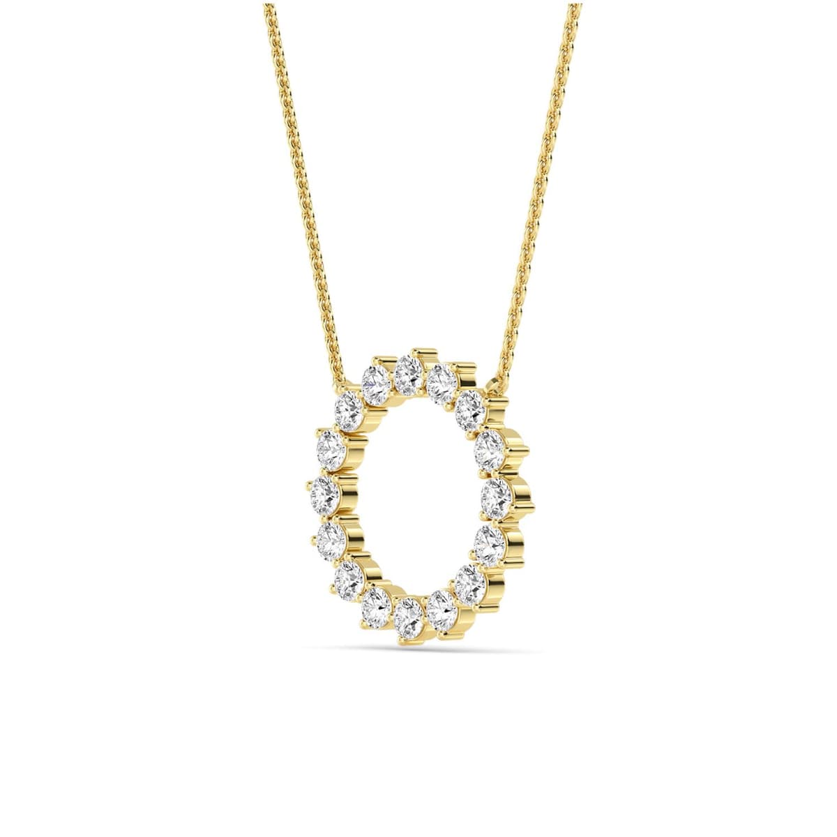 14K Yellow Gold Lab Grown Diamond PENDANT 1.04 ctw SJP32457-1.10CT