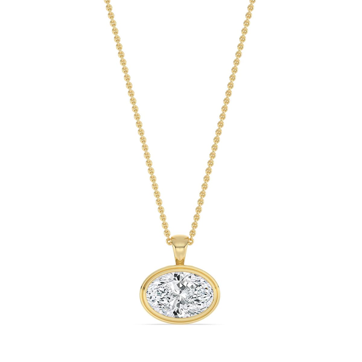 14K Yellow Gold Lab Grown Diamond PENDANT 2.00 ctw SJP32687OV-2.00CT