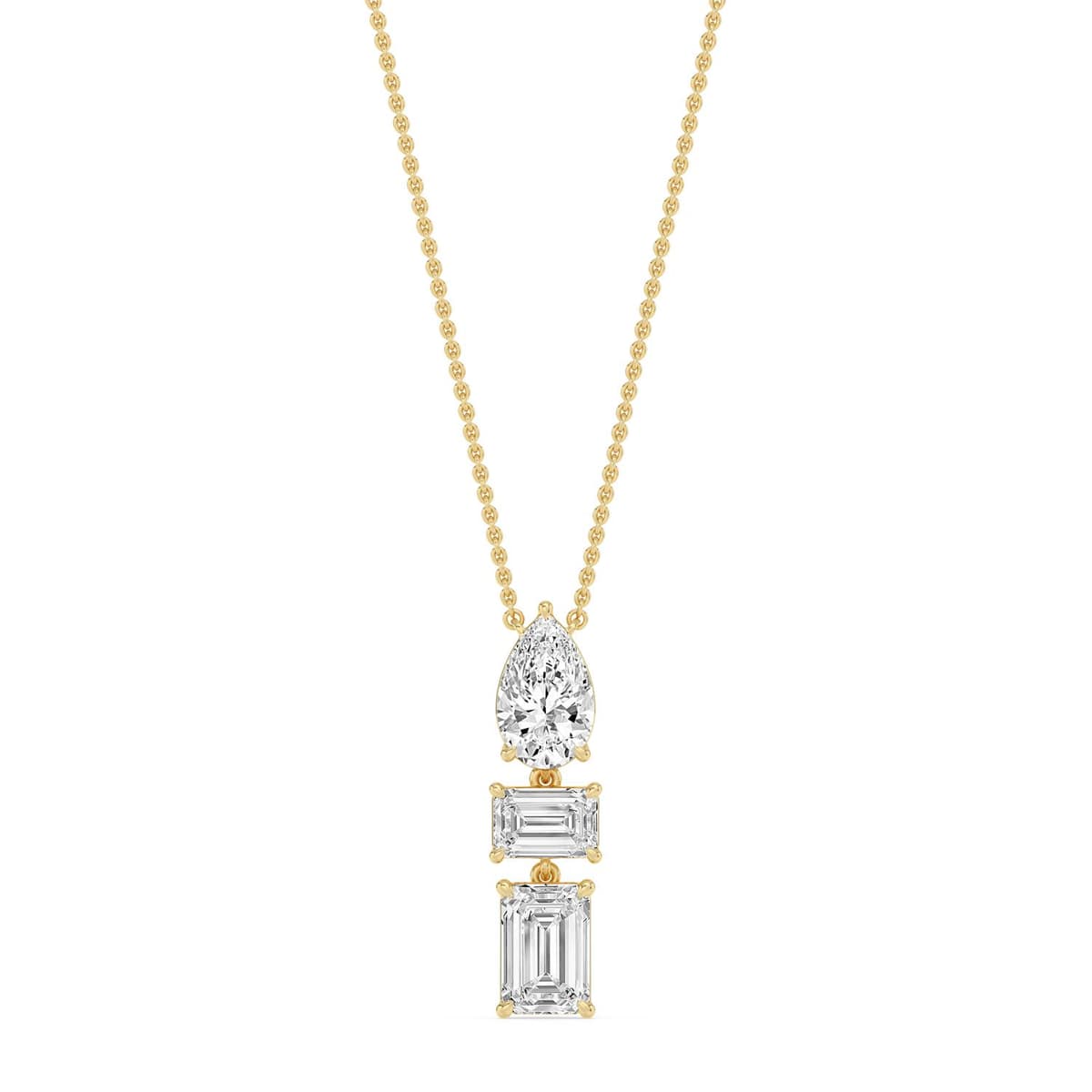 14K Yellow Gold Lab Grown Diamond PENDANT 3.74 ctw SJP32701-3.50CT