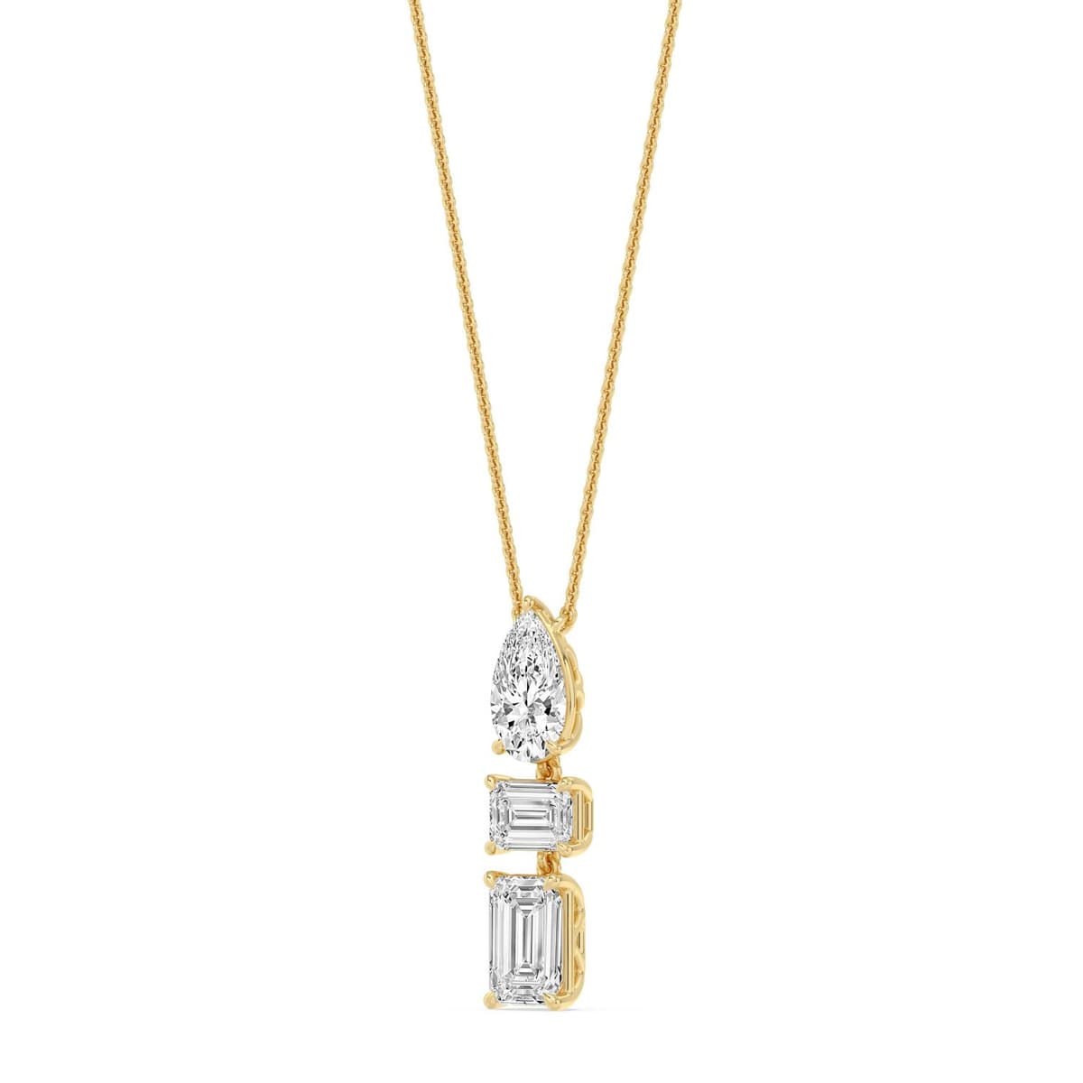 14K Yellow Gold Lab Grown Diamond PENDANT 3.74 ctw SJP32701-3.50CT