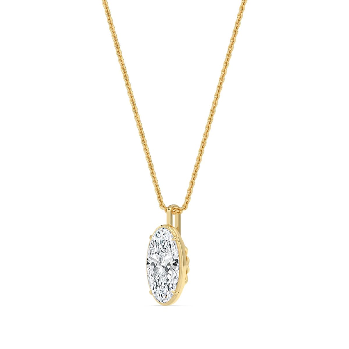 14K Yellow Gold Lab Grown Diamond PENDANT 2.00 ctw SJP32800MOV-2.00CT