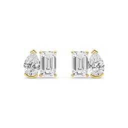 14K Yellow Gold Lab Grown Diamond EARRINGS 2.93 ctw SJPSE210105EMPE-3.00CT