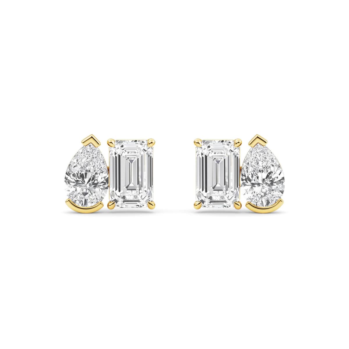 14K Yellow Gold Lab Grown Diamond EARRINGS 2.93 ctw SJPSE210105EMPE-3.00CT