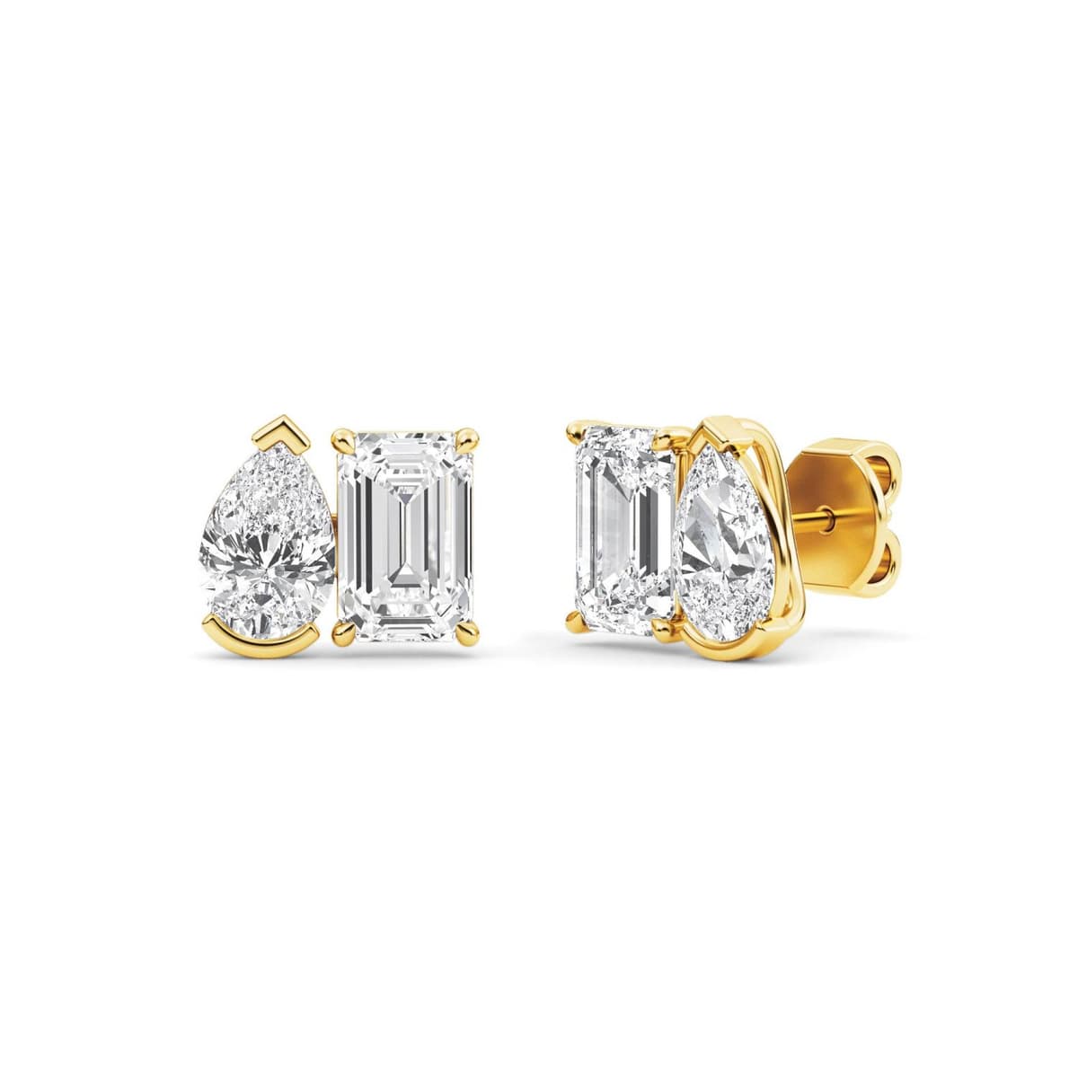 14K Yellow Gold Lab Grown Diamond EARRINGS 2.93 ctw SJPSE210105EMPE-3.00CT