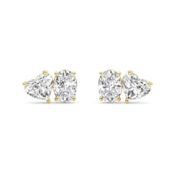 14K Yellow Gold Lab Grown Diamond EARRINGS 2.77 ctw SJPSE210107OVHT-3.00CT