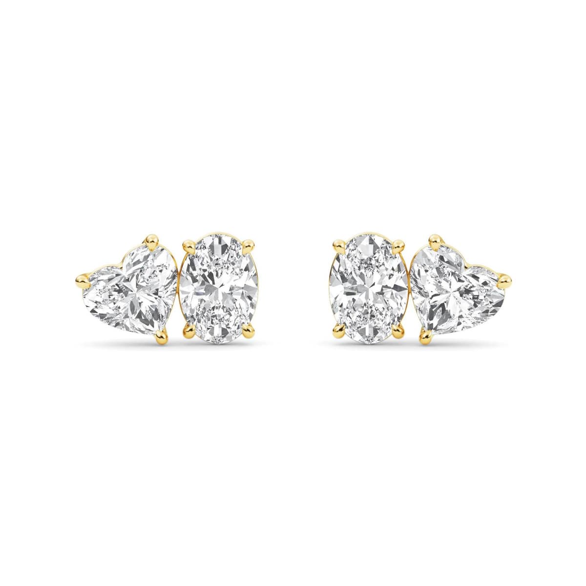 14K Yellow Gold Lab Grown Diamond EARRINGS 2.77 ctw SJPSE210107OVHT-3.00CT